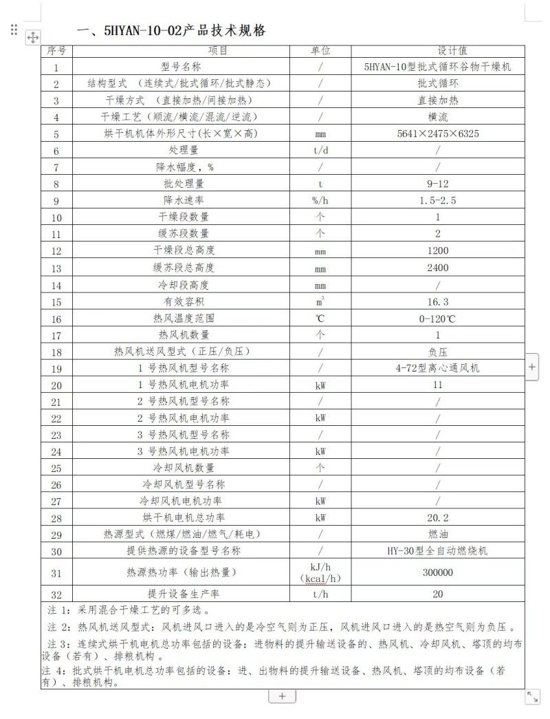 10噸移動式糧食烘干機